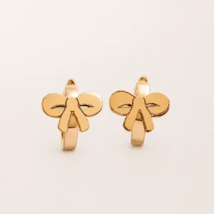 Bow Hoops en oro macizo de 18K – Casa Gracia
